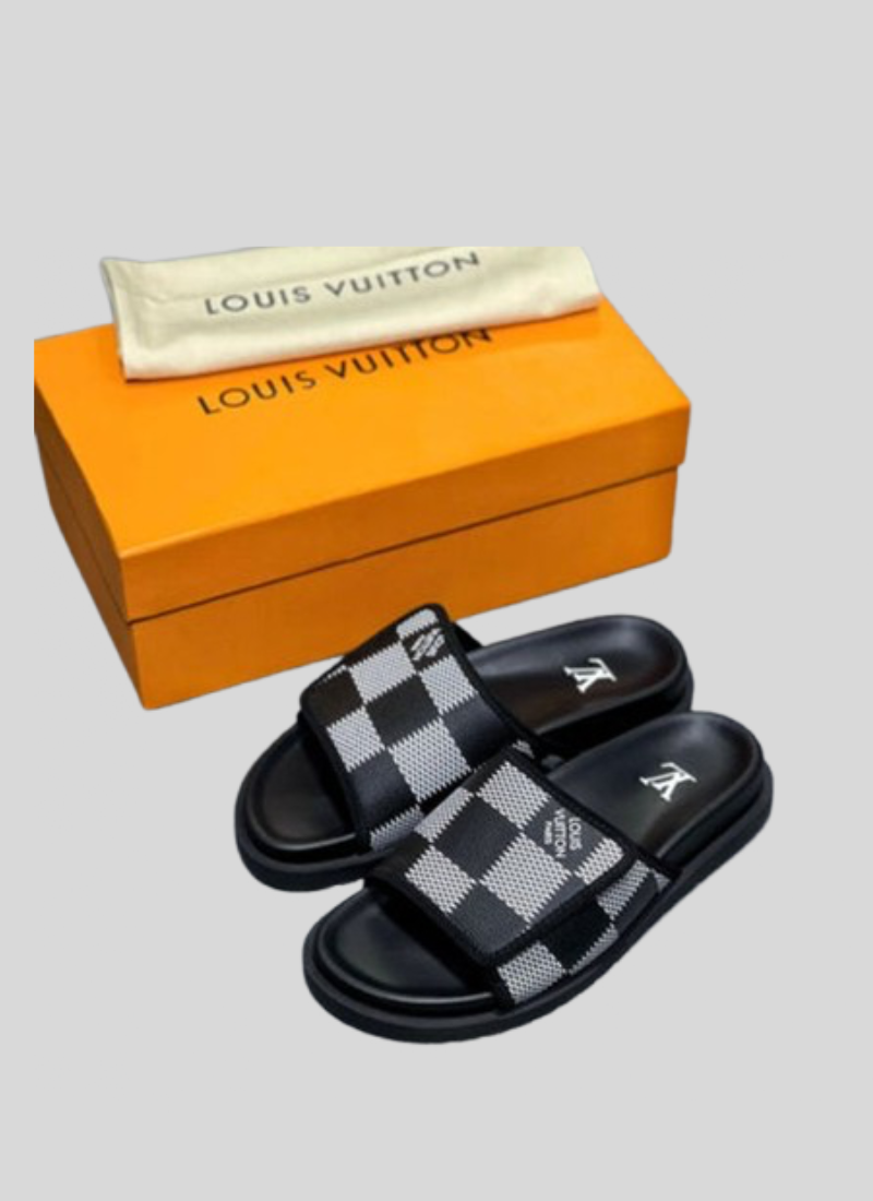 Louis Vuitton Damier Slides Black/White