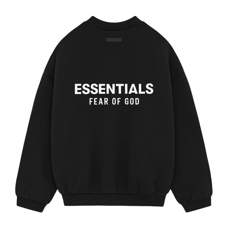 Fear of God Essentials Fleece Crewneck (FW24) Black